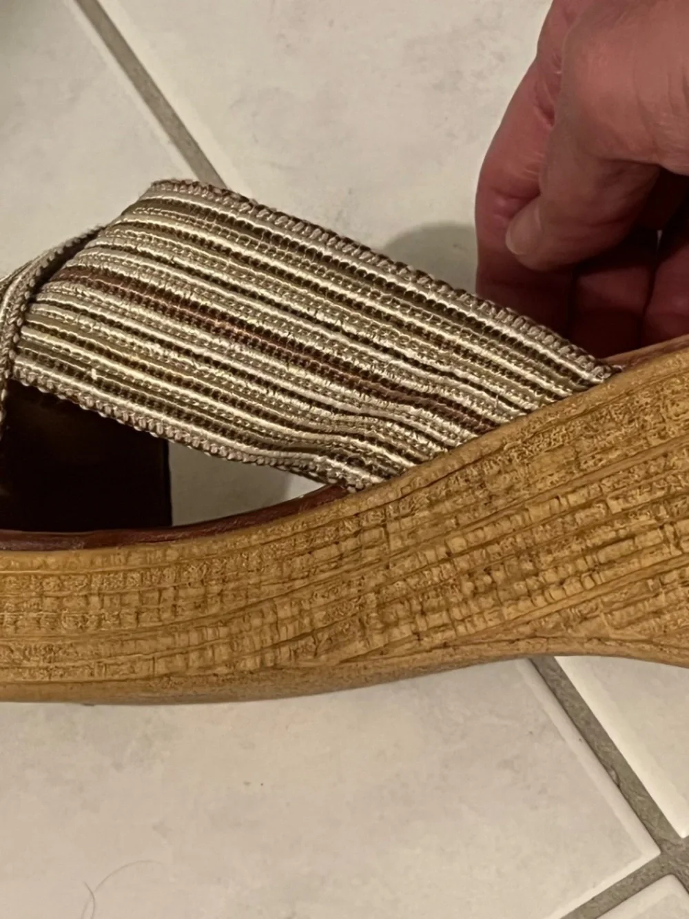 Italian Shoemakers Wedge Sandals Sz 9 Made in Italy
